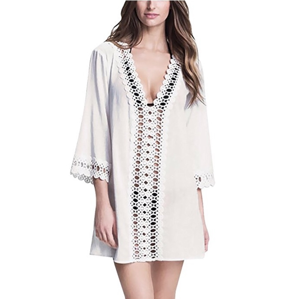 White Swim Cover Up
